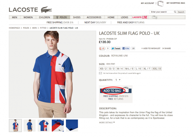 promo lacoste homme